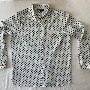 Jones New York Signature Apple Print Blouse